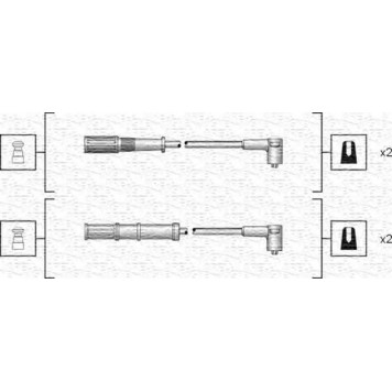 Комплект проводов зажигания MAGNETI MARELLI MSK1161 / 941318111161