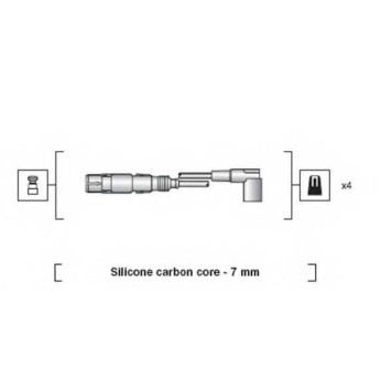 Комплект проводов зажигания MAGNETI MARELLI MSK1163 / 941318111163