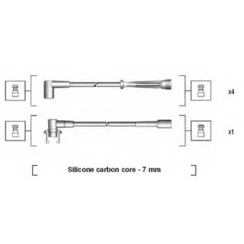 Комплект проводов зажигания MAGNETI MARELLI MSK710 / 941145130710