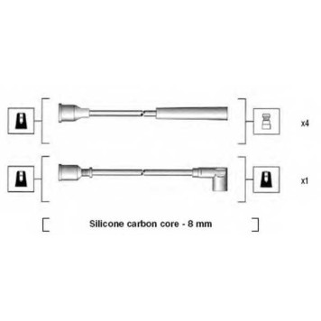 Комплект проводов зажигания MAGNETI MARELLI MSK766 / 941185050766