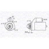 Стартер 2,5кВт для FIAT CAMPAGNOLA / IVECO DAILY, Zeta <b>MAGNETI MARELLI 063217148010 / MSN229</b>