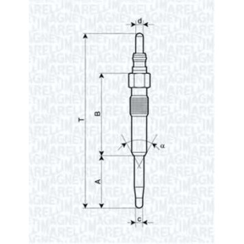 Свеча накаливания MAGNETI MARELLI UC01F / 062900038304