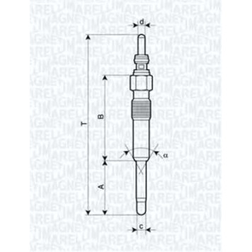 Свеча накаливания MAGNETI MARELLI UC14A / 062900006304