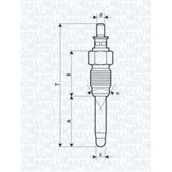 Свеча накаливания MAGNETI MARELLI UX26A / 062900059304