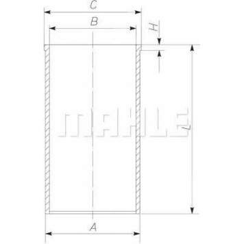 Гильза цилиндра MAHLE ORIGINAL 004 WV 09