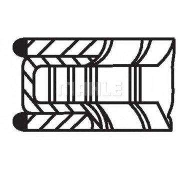 Комплект поршневых колец MAHLE ORIGINAL 015 01 N1-2
