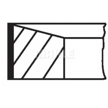 Комплект поршневых колец MAHLE ORIGINAL 022 07 N2