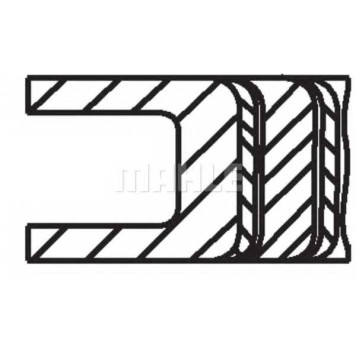 Комплект поршневых колец MAHLE ORIGINAL 031 86 N0-2