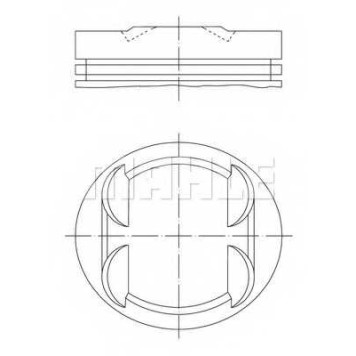 Поршень MAHLE ORIGINAL 033 18 00
