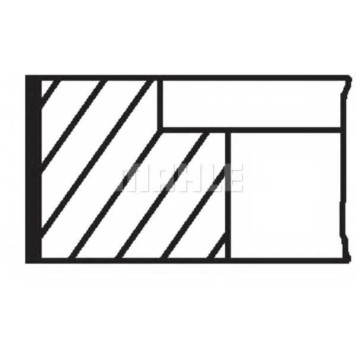 Комплект поршневых колец MAHLE ORIGINAL 034 74 N2