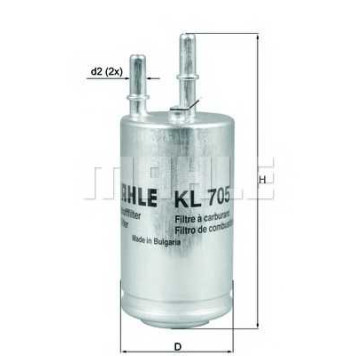 Фильтр топливный MAHLE ORIGINAL 70384038 / KL 705