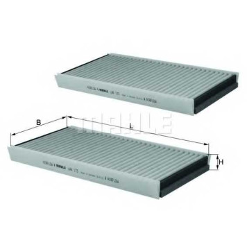 MAHLE LAK173S - фильтр салона (угольный) (комплект)