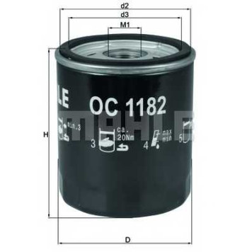 MAHLE OC1182 - фильтр масляный