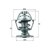 Термостат охлаждающей жидкости MAHLE ORIGINAL 72402043 / TX 173 88D