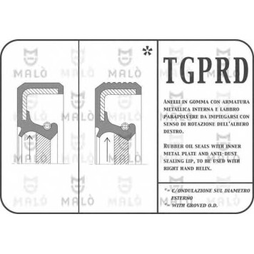 Сальник коленвала MALO 11748PRDA