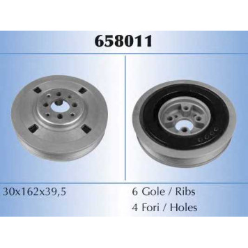 Ременный шкив коленвала MALO 658011