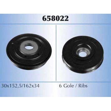 Ременный шкив коленвала MALO 658022