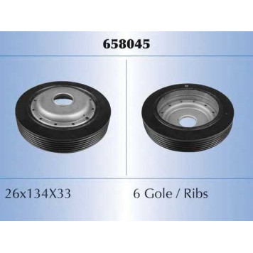 Ременный шкив коленвала MALO 658045