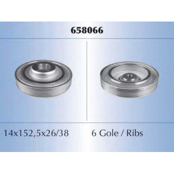 Ременный шкив коленвала MALO 658066