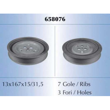 Ременный шкив коленвала MALO 658076
