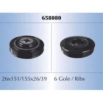 Ременный шкив коленвала MALO 658080