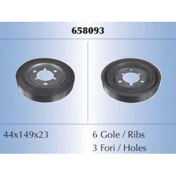 Ременный шкив коленвала MALO 658093