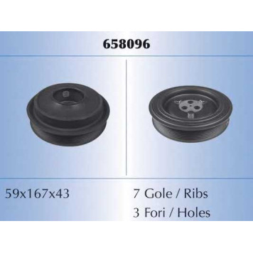 Ременный шкив коленвала MALO 658096