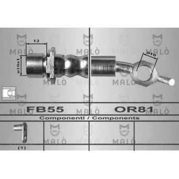 Тормозной шланг MALO 80403