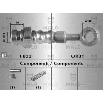 Тормозной шланг MALO 80484