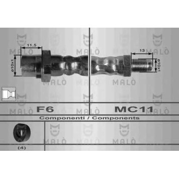 Тормозной шланг MALO 8911
