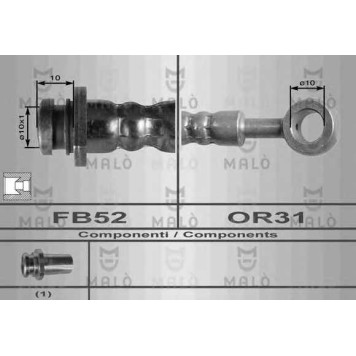 Тормозной шланг MALO 8932