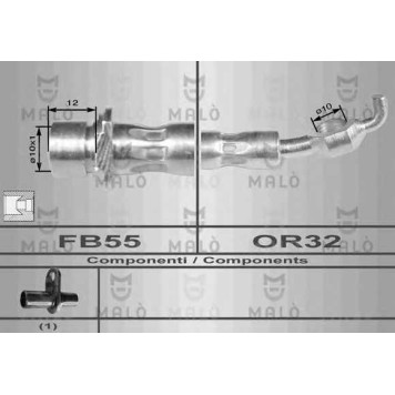 Тормозной шланг MALO 8961