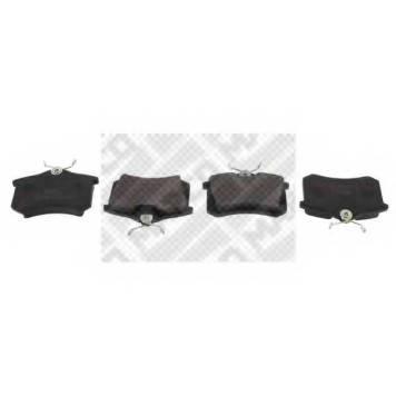 Колодки тормозные дисковые задний для AUDI A4, A6 / FORD GALAXY / PEUGEOT 306, 405 / VW CORRADO, GOLF, JETTA, PASSAT, POLO, SCIROCCO, SHARAN, VENTO <b>MAPCO 6302 / 180789</b>