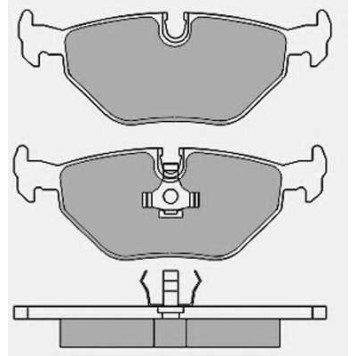 Колодки тормозные дисковые задний для BMW 3(E30,E36), 5(E28,E34), 7(E32), Z1, Z3(E36) <b>MAPCO 6395 / 180802</b>