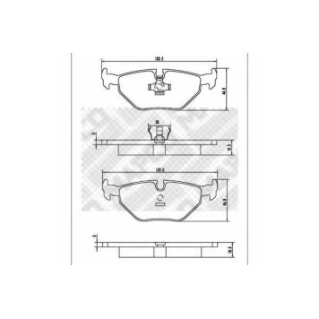 Колодки тормозные дисковые задний для BMW 3(E30,E36), 5(E34), 7(E32), Z3(E36) <b>MAPCO 6451 / 181051</b>-1
