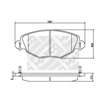 Колодки тормозные дисковые передний для FORD MONDEO(B4Y,B5Y,BWY) <b>MAPCO 6544 / 181380</b>-1
