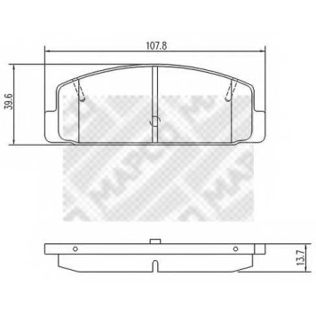 Колодки тормозные дисковые задний для MAZDA 323 F(BJ), 6(GG,GY), 626(GF,GW), FAMILIA(BJ), PREMACY(CP) <b>MAPCO 6712 / 20031</b>