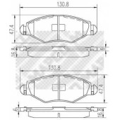 Колодки тормозные дисковые передний для CITROEN XSARA(N0,N1,N2) / PEUGEOT 206(2A/C,2E/K,T3E), 306(7A,7B,7C,7E,N3,N5) <b>MAPCO 6516 / 21980-18,00</b>