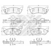 Колодки тормозные дисковые задний для MERCEDES M(W163) <b>MAPCO 6707 / 23189</b>