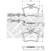 Колодки тормозные дисковые задний для SKODA FABIA(6Y2,6Y3,6Y5) / VW POLO(9A4,9N#) <b>MAPCO 6492/1</b>