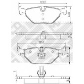 Колодки тормозные дисковые задний для BMW 3(E36,E46), Z4(E85,E86) / SAAB 9-5(YS3E) <b>MAPCO 6581</b>