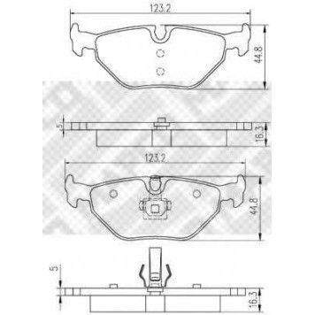 Колодки тормозные дисковые задний для BMW 3(E36,E46), Z4(E85,E86) / SAAB 9-5(YS3E) <b>MAPCO 6581</b>