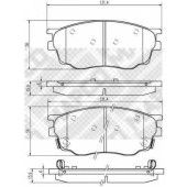 Колодки тормозные дисковые передний для MAZDA 6(GG) <b>MAPCO 6658</b>