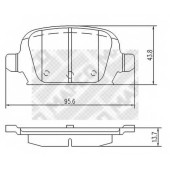 Колодки тормозные дисковые задний для OPEL CORSA(F08,F68,W5L), TIGRA TwinTop <b>MAPCO 6711</b>