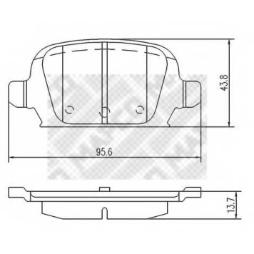 Колодки тормозные дисковые задний для OPEL CORSA(F08,F68,W5L), TIGRA TwinTop <b>MAPCO 6711</b>