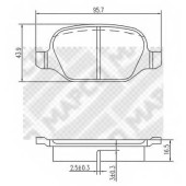 Колодки тормозные дисковые задний для FIAT LINEA(323) / LANCIA DEDRA(835), LYBRA(839AX,839BX) <b>MAPCO 6716</b>