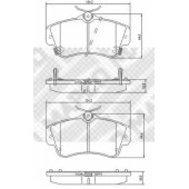Колодки тормозные дисковые передний для CHRYSLER PT CRUISER(PT#) <b>MAPCO 6721</b>