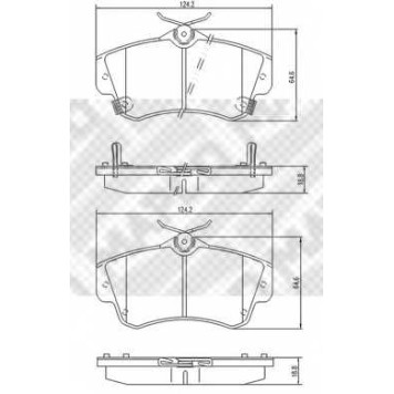Колодки тормозные дисковые передний для CHRYSLER PT CRUISER(PT#) <b>MAPCO 6721</b>
