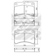 Колодки тормозные дисковые передний для DAIHATSU CUORE(L7#) <b>MAPCO 6726</b>