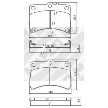 Колодки тормозные дисковые передний для DAIHATSU CUORE(L7#) <b>MAPCO 6726</b>